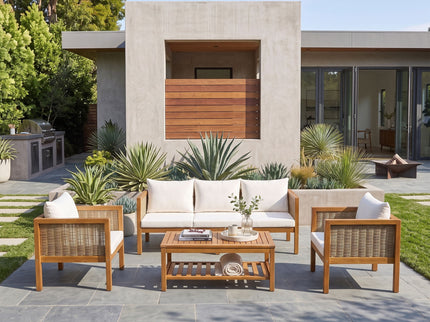 Patio Set Outdoor With Coffee Table And Cushions