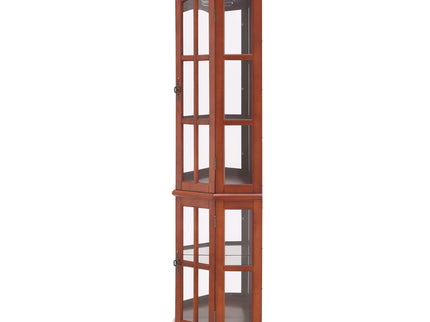 Corner Curio Cabinet With 5 Shelves And Lighting System (E26 Light Bulb Not Included)