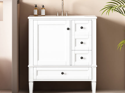 Bathroom Vanity With Sink, Storage Cabinet With 3 Drawers