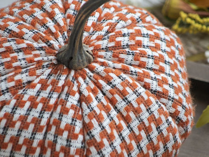 Pumpkin Ornament Decor For Holiday Harvest Festival Fall Festival & Thanksgiving (Set of 2) - Orange Multi