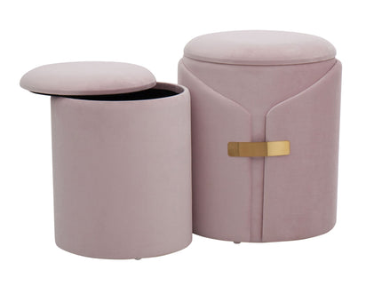 Dahlia - Contemporary / Glam Nesting Ottoman Set