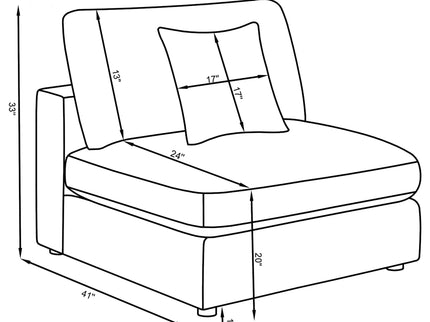 Dulcy - 5 Piece Modular Sectional Sofa - Beige