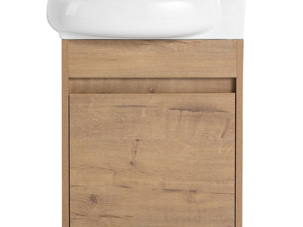 Modern Bathroom Vanity With Ceramic Basin, Wall Mounted Floating Sink Combo, Storage Cabinet