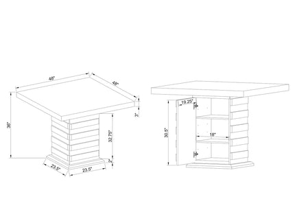 Donna - Bar Table - White