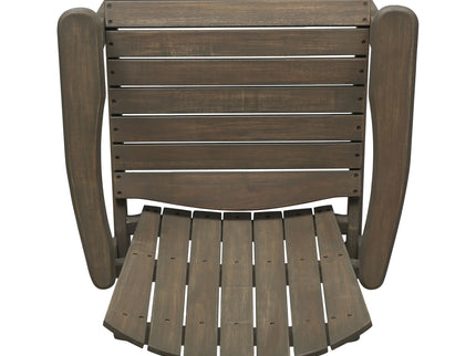 Outdoor Weather Resistant Acacia Wood Adirondack Dining Chairs (Set of 2)