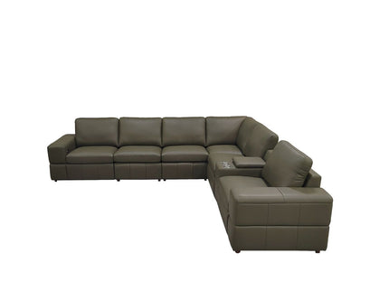 Upholstered Large Arms Sectional With Recliner Seats