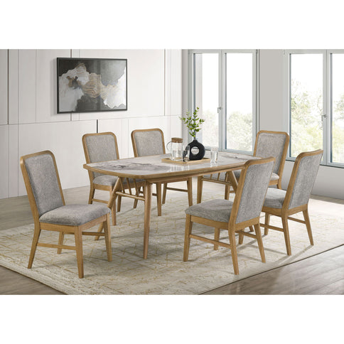 Teleli - Dining Side Chair (Set of 2) - Natural / Gray