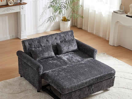 Loveseat Sofa Bed, Pull - Out Couch Sleeper & 2 Pillows