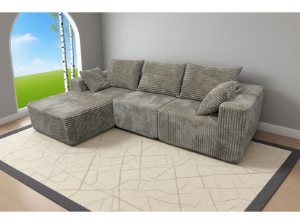 Corner Combination Sofa Sectional Couch With Soft Fabric