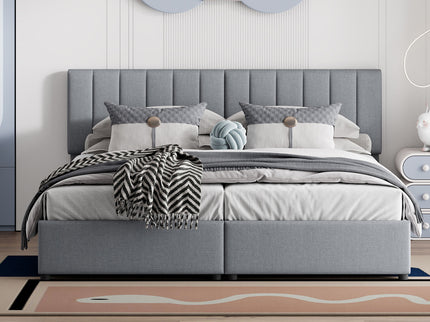 Upholstered Platform Bed With A Hydraulic Storage System