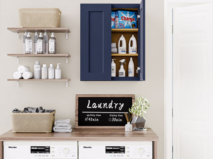 Shaker Wall Cabinet With Soft Close Hinges, Adjustable Shelves, Double Door