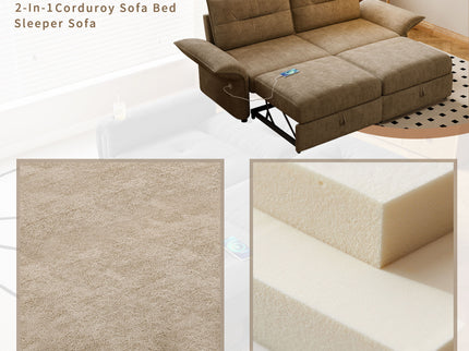 Sofa Bed With Convertible Design, Living Room Furniture