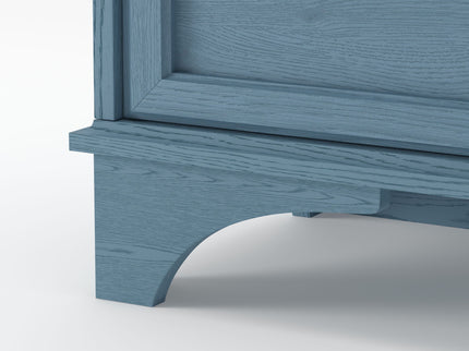 Glass Door Display Case With 2 Drawers And Adjustable Shelf