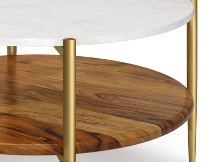 Wagner - Round Marble & Wood Table