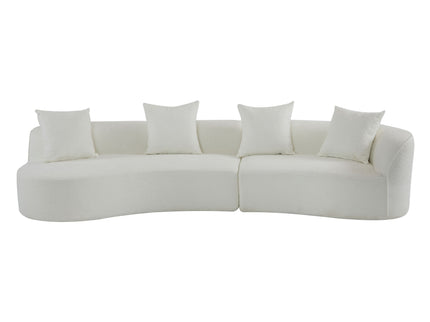 Elegant Curved Sectional Sofa With Full Foam Comfort