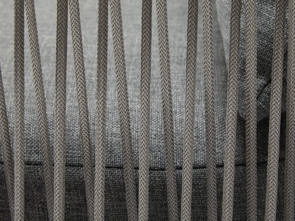Modern Curved Aluminum Lounge Chair With Stylish Rope Weave Design And Cushioned Comfort For Outdoor