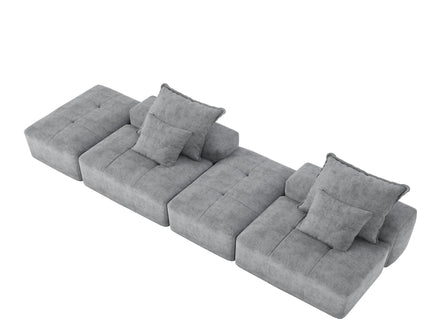 Modern Oversized Diy Combination Modular Sectional Sofa With Pillows