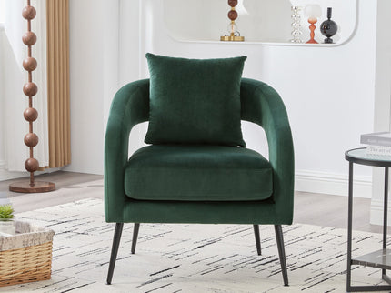 Open Back Accent Chair, Round Sofa Lounge Armchair