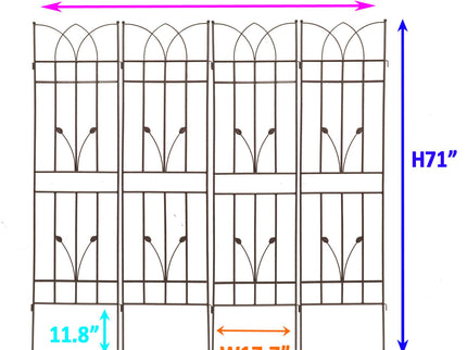 Metal Garden Trellis Rustproof For Climbing Plants Outdoor Flower Support