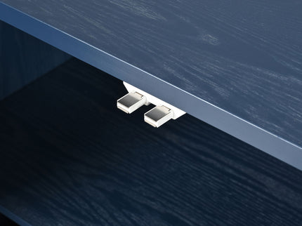 Elegant Sideboard With Sophisticated Wavy Pattern Doors And Arched Groove Design, Adjustable 4 Door Layout