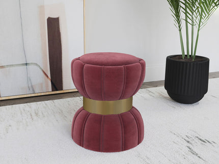 Inez - Round Upholstered Ottoman