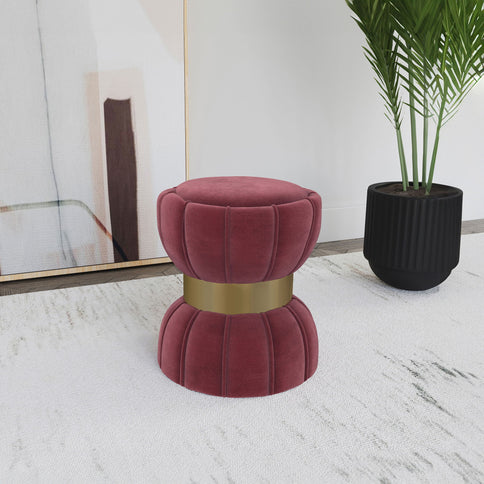 Inez - Round Upholstered Ottoman