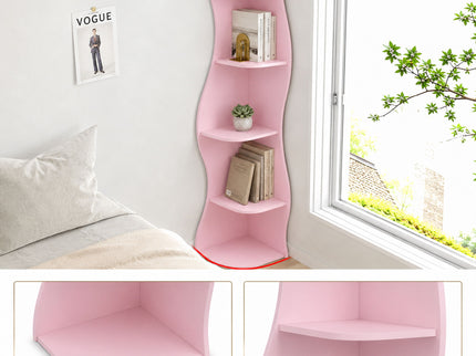5 Tier S - Shaped Corner Shelf For Living Room