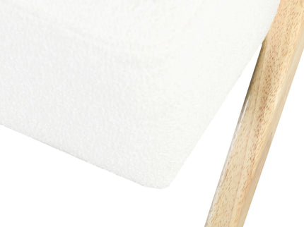 Modern Accent Chair With Polyester Upholstery And Minimalist Lounge Chair For Living Room, Bedroom, Or Office - White