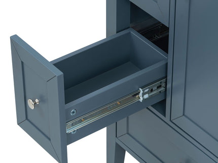 Modern Bathroom Vanity With Sink, Soft Close Drawers & Door, Storage Rack