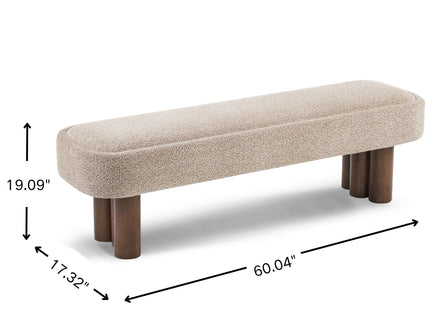 Chic Indoor Upholstered Dining Bench