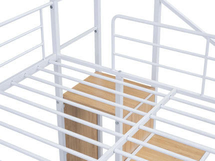 Bunk Bed With Lateral Storage Ladder And Wardrobe