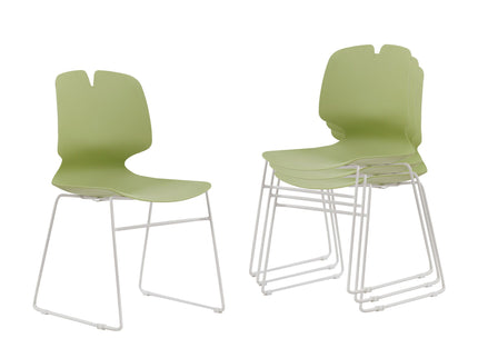 Modern Stacked Office Chairs (Set of 4)
