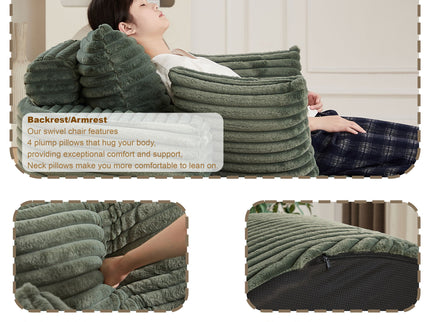 Modern Single Sofa With Backrest Pillow For Living Room