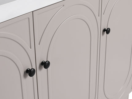 Contemporary Freestanding Bathroom Vanity With Resin Sink & Soft-Close Cabinet Doors