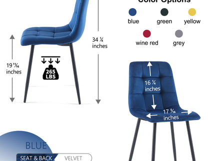 Mid-Century Modern Dining Chairs Set For Kitchen, Living Room