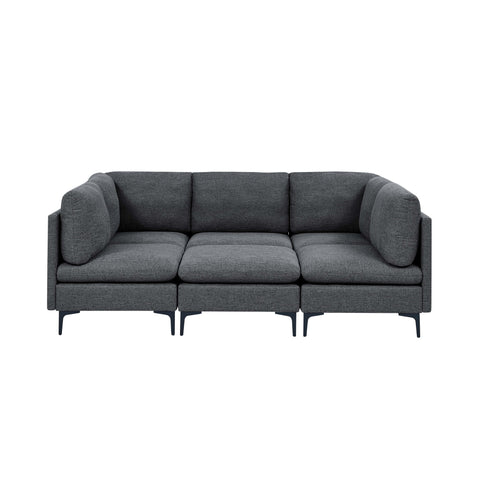Upholstered Modular Sectional & Tall Legs