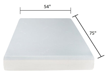 6" Firm Gel Memory Foam Mattress With Cooling Technology - White - Full
