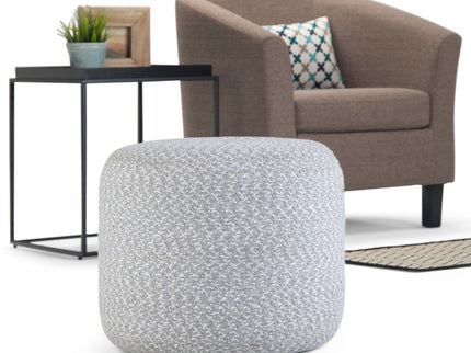 Bayley - Versatile Round Braided Pouf
