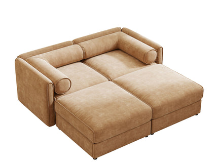 Contemporary Elegant Sofa With Storage And Ottoman