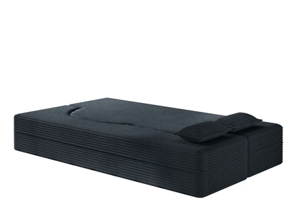 Modern Floor Sofa With 2 Pillows, Convertible Twin Size Folding Mattress For Living Room