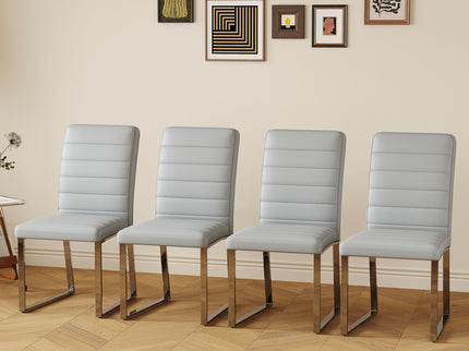Oversized Dining Chairs (Set of 4) - Light Gray