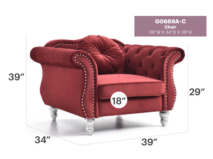 Chic Transitional Flared Arm Chair