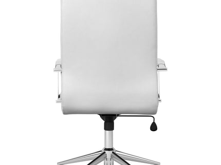 Molly - Upholstered Adjustable High Back Office Chair With Base - White