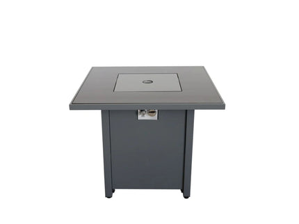 Outdoor Fire Pit Table With Lid - Gray
