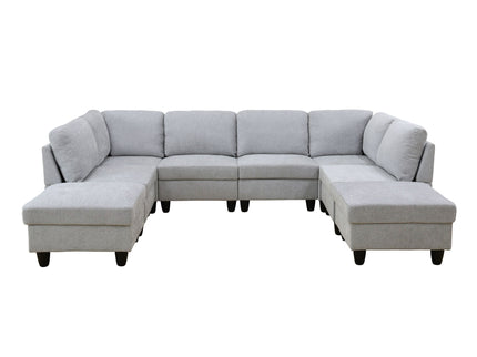 8 Piece Modular U - Shape Sectional Sofa