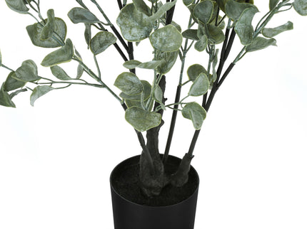 35" Tall, Artificial Plant, Eucalyptus Tree, Indoor, Faux, Fake, Floor, Greenery, Potted, Decorative - Green / Black