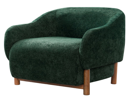 Modern Accent Chair With Recessed Arms And Tight Back
