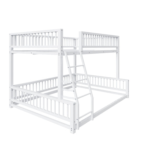 Bunk Bed With Ladder And Safety Guardrails