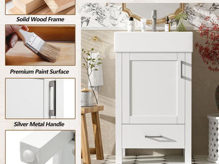 Bathroom Vanity With Sink, Frame And Drawer