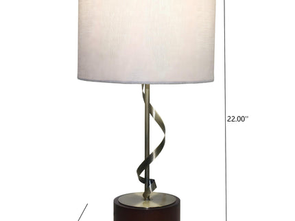 Nightstand Desk Lamp With Twisted Base - White